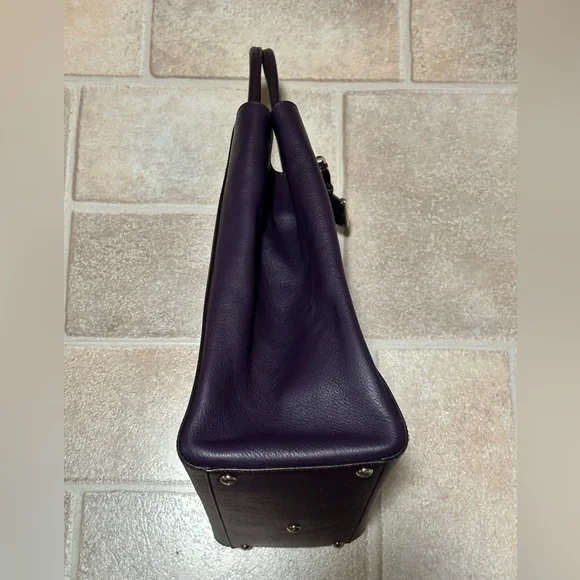 Fendi 2 Jours Plum Large Leather Tote Bag - Picture 10 of 17